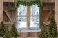 Christmas Tree Window Snow View Backdrop