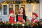 Decorated Christmas Kitchen Photography Backdrop M7-28