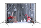 Christmas Winter Snowman Gifts Wood Backdrop M7-33