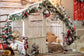 Cute Small Wooden House Christmas Backdrop M7-37