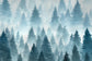 Watercolor Winter Forest Landscape Backdrop M7-42