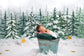 Winter Pine Trees Forest Snow Scenery Backdrop M7-43