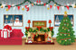 Christmas Decorated Living Room Cartoon Backdrop M7-49