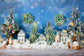 Christmas Trees Woodland Animals Backdrop M7-51