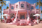 Fashion Doll Pink Fantasy House Backdrop 