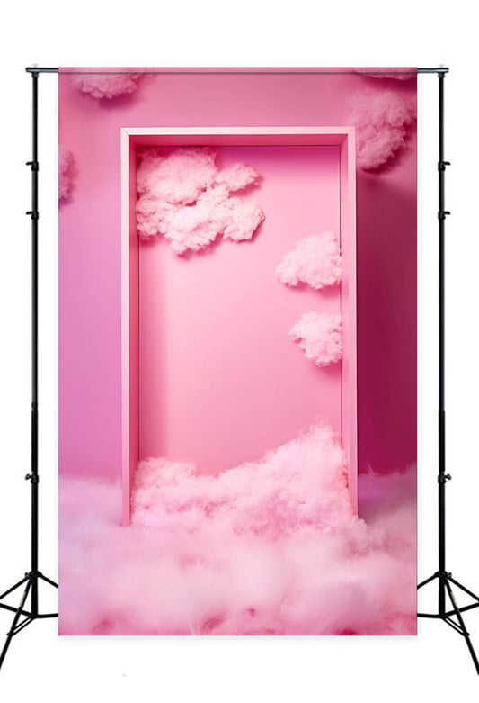 Fashion Dolly Fantasy Pink Box Clouds Backdrop M7-92