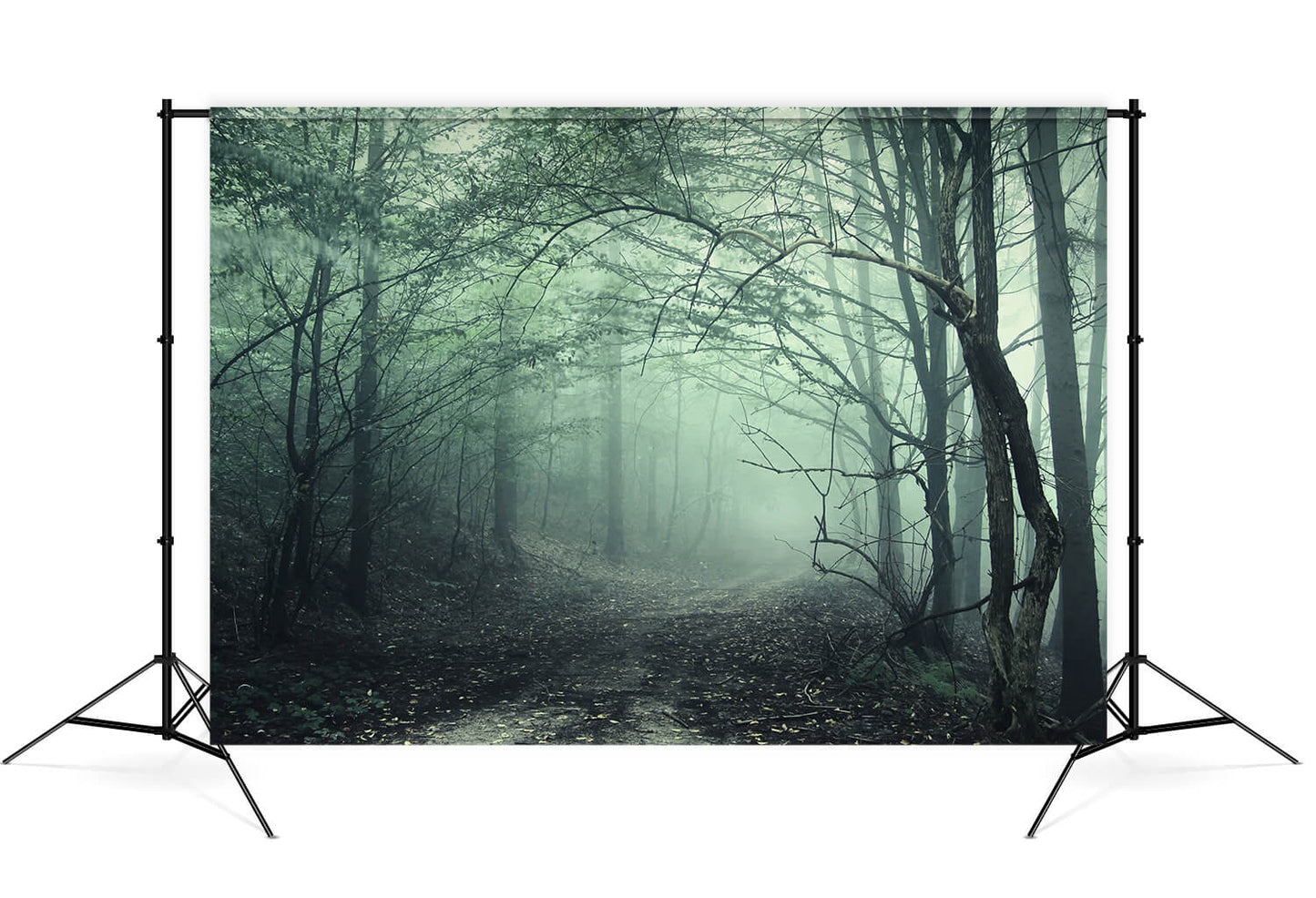 Mysterious Forest Foggy Path Halloween Backdrop M8-09