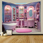 Fantasy Doll Pink Bathroom Dollhouse Backdrop M8-38