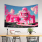 Fashion Doll Fantasy Pink House Backdrop M8-40