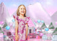 Pink Cartoon Candy House Mountain Backdrop M8-43