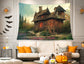 Forest Wooden Cabin Tapestry Wall Hanging Art BUY 2 GET 1 FREE