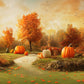 Fall Scenery Pumpkins Photography Backdrop M8-46