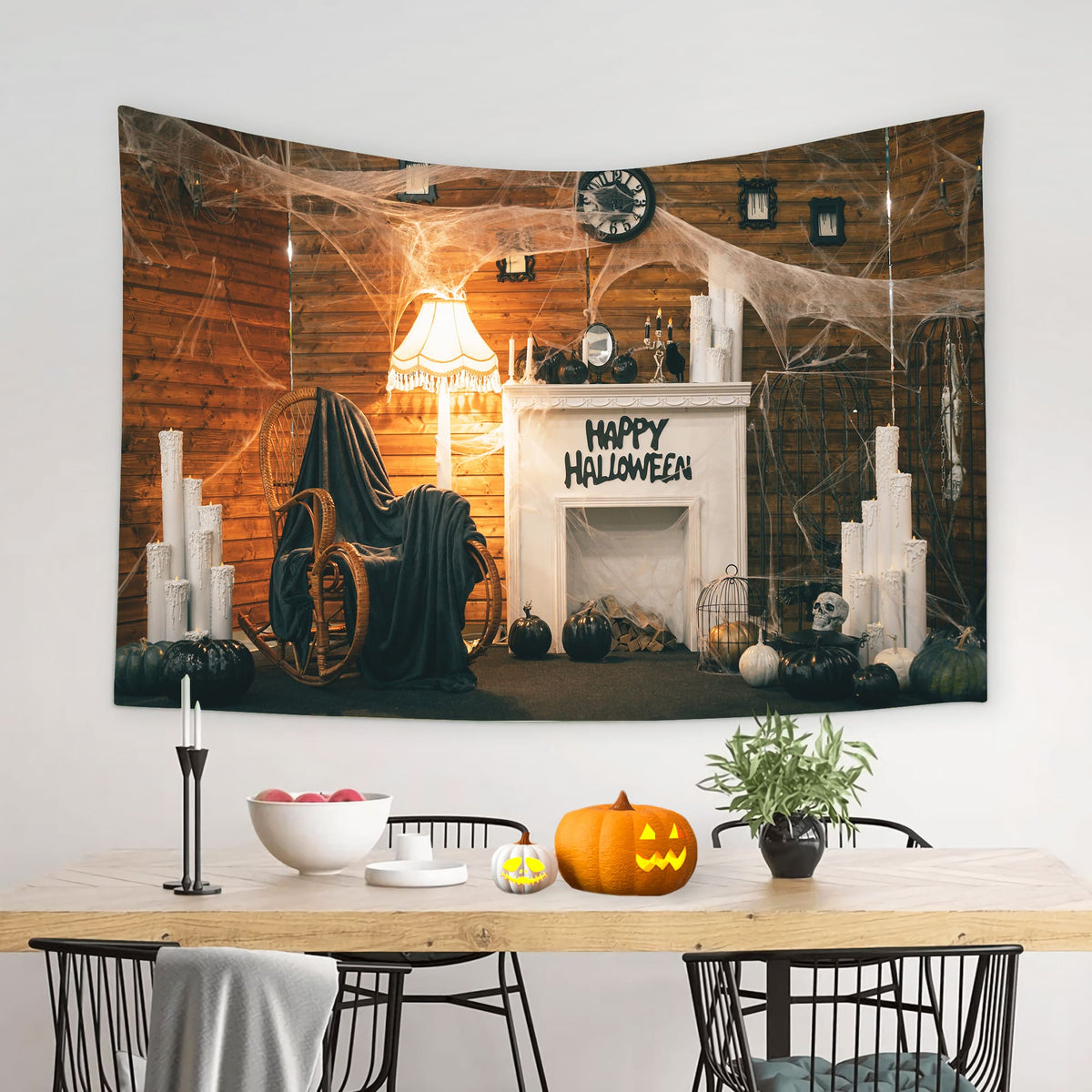 RoomMates Halloween Wimpel-Aufkleber-Set - 54 Stück, Abzieh- & Repositionierbar, 157,5x68,6 Cm, Für Wanddekoration