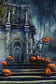 Halloween Horror Night Haunted Castle Backdrop 