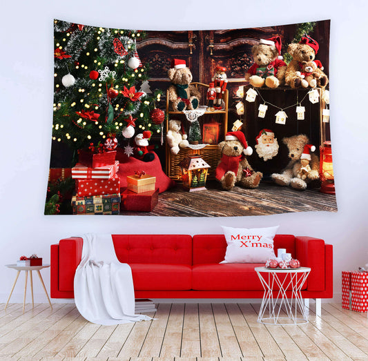 Christmas Teddy Bears Decoration Wall Tapestry BUY 2 GET 1 FREE