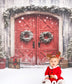 Christmas Decoration Red Door Backdrop M8-65