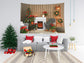 Christmas Fireplace Tapestry Wall Hanging Decor BUY 2 GET 1 FREE