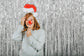 Glitter Silver Tassel Christmas Decoration Backdrop M8-76