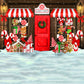 Christmas Candy Shop Snow Photography Backdrop M8-78