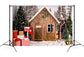 Gingerbread Wooden House Christmas Decor Backdrop M9-11