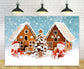 Gingerbread House Snowflake Christmas Backdrop M9-22