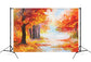 Oil Painting Maple Leaves Forest Fall Backdrop M9-32