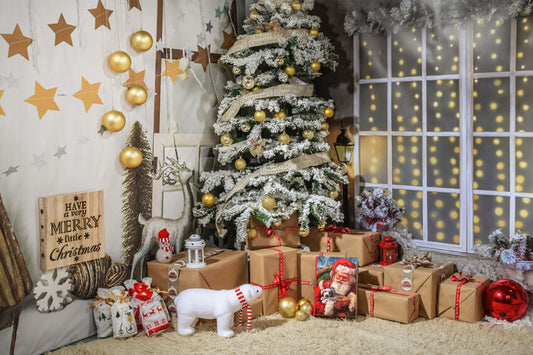 Beautiful Christmas Tree Photo Studio Backdrop 
