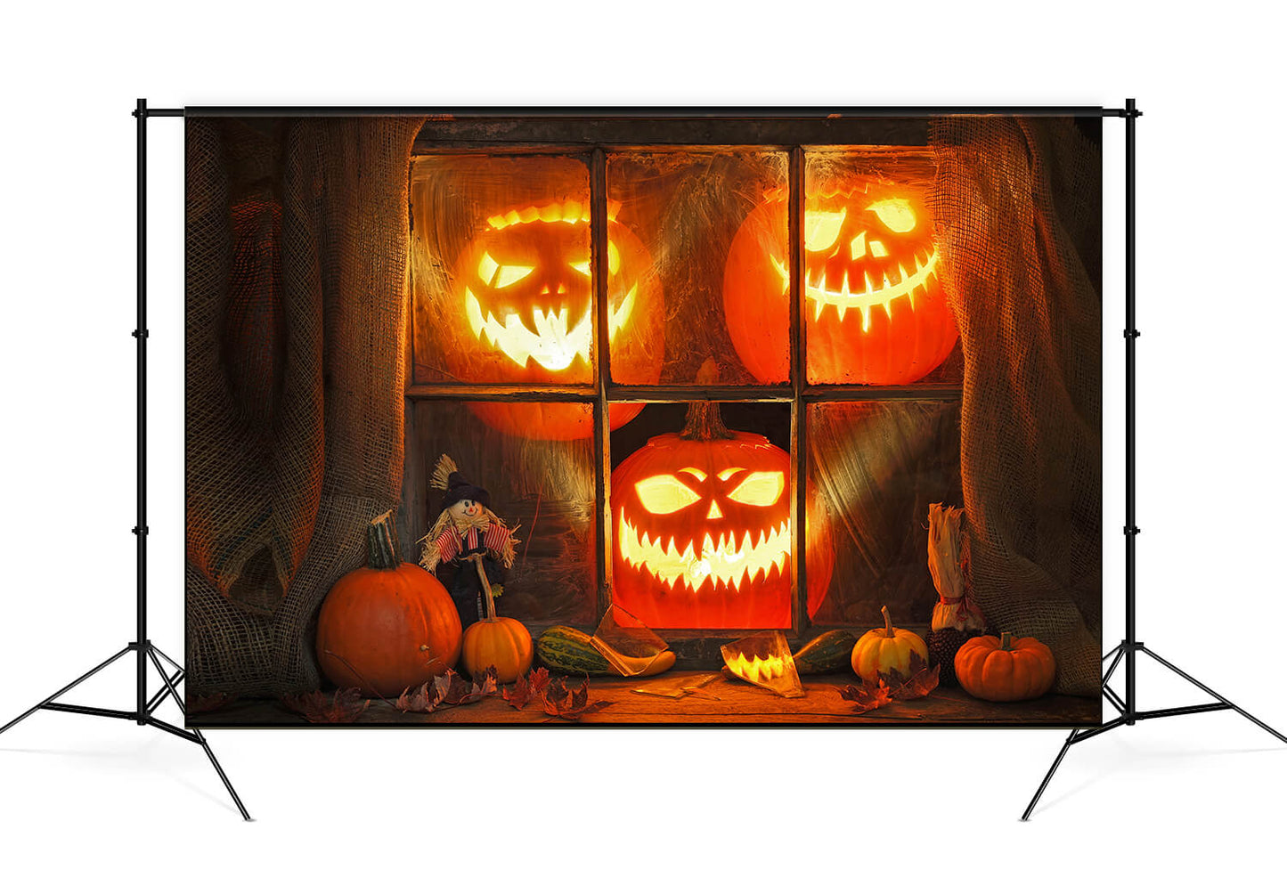 Halloween Pumpkin Ghost Face Lantern Backdrop M9-45