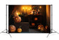 Halloween Witch Room Pumpkins Candles Backdrop M9-47