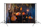 Halloween Pumpkins Lights Burning Candles Backdrop M9-48