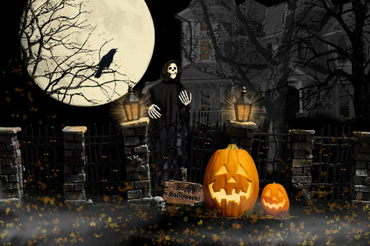 Halloween Spooky Grave Ghost Photography Backdrop M9-49