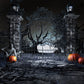 Halloween Night Spooky Gates Pumpkin Backdrop M9-53