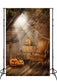 Halloween Old Attic Pumpkins Armchair Backdrop M9-55