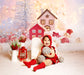 Christmas Balls Snowflake Cabin Bokeh Backdrop M9-71