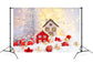 Christmas Balls Snowflake Cabin Bokeh Backdrop M9-71