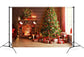 Christmas Glowing Tree Fireplace Gifts Backdrop M9-81