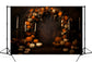 Retro Fall Pumpkin Vine Arch Candles Backdrop M9-82
