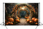 Forest Pumpkin Arch Autumn Halloween Backdrop M9-92