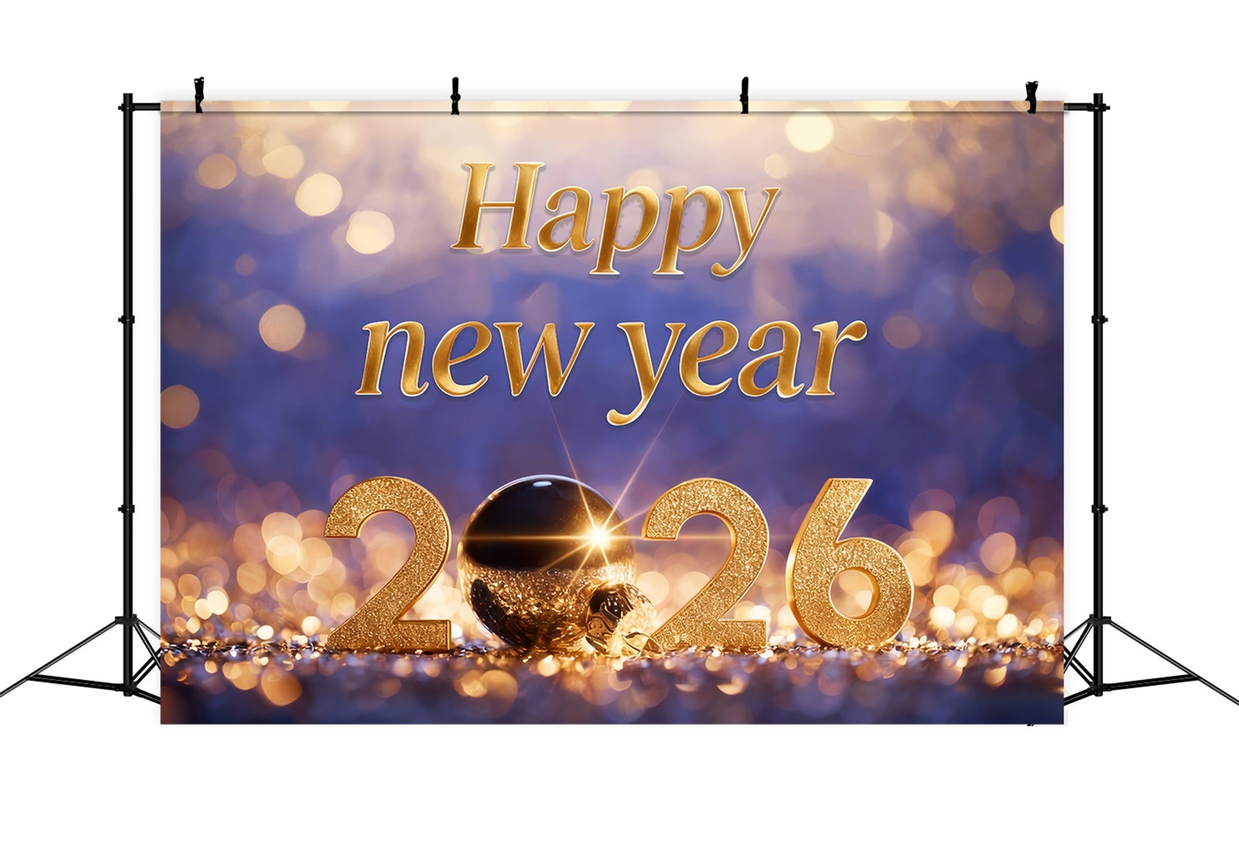 New Year's Backdrops Golden Glow Celebration Numbers New Years Eve Backdrop MRR10-14