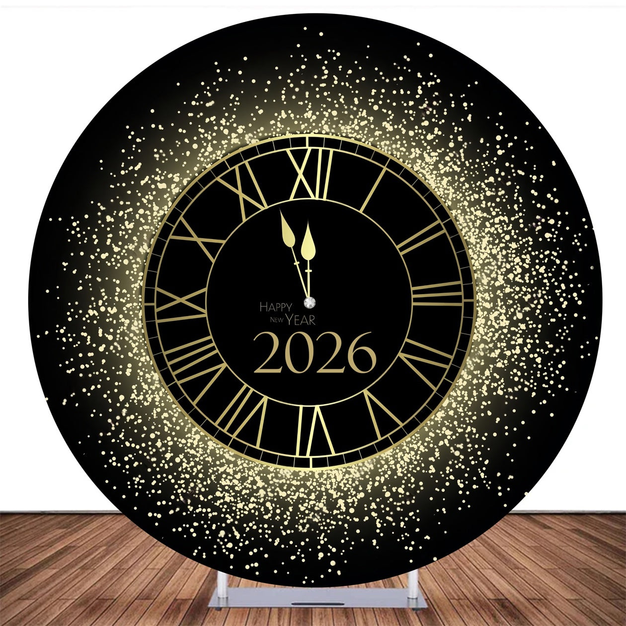 Custom Round Backdrop Midnight Countdown Happy New Year Backdrop MRR10-162