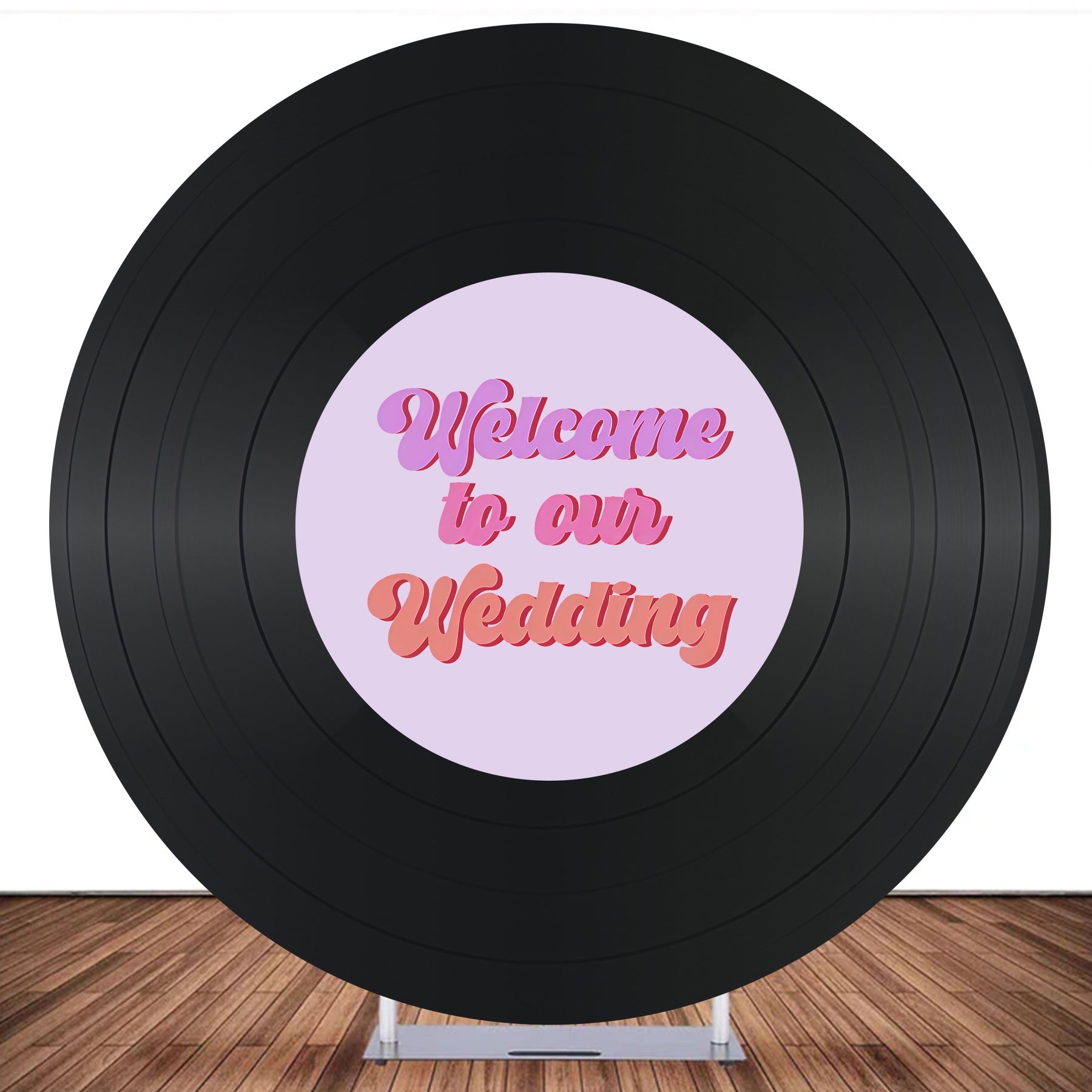 Round Backdrop Pvc Custom Round Backdrop Cover Vinyl Record Welcome Wedding Party Backdro