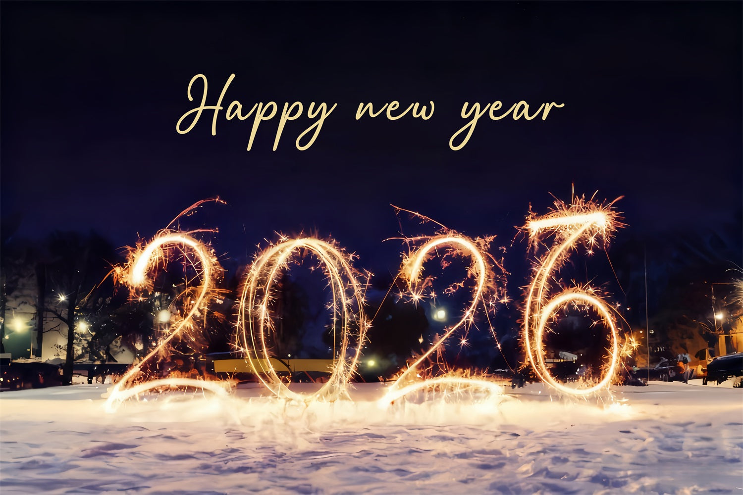 Happy New Year Backdrop Sparkling Night Firework Numbers New Year Backdrop MRR10-2
