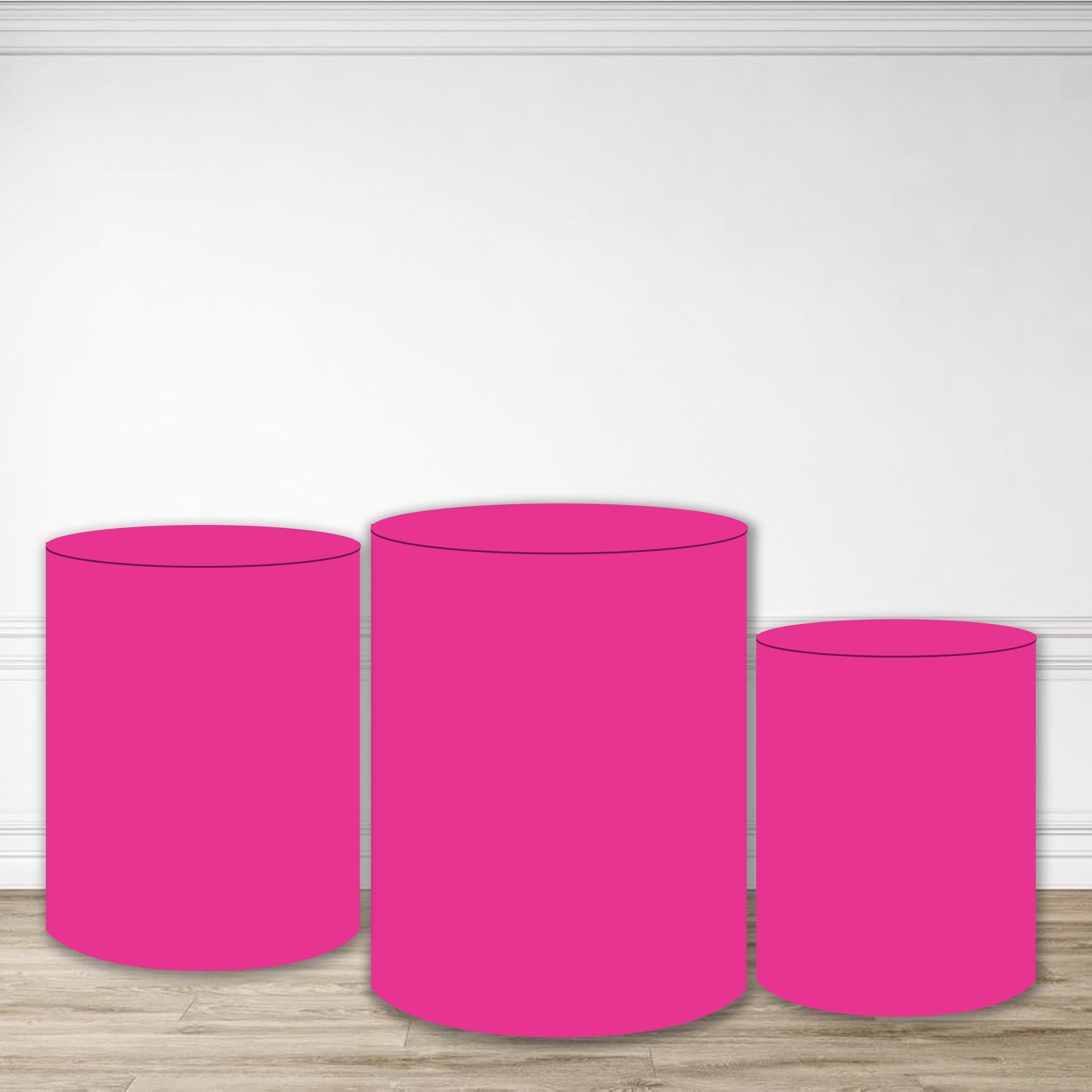 Pillar Cover Bright Hot Pink Shade Solid Color Backdrop MRR10-255
