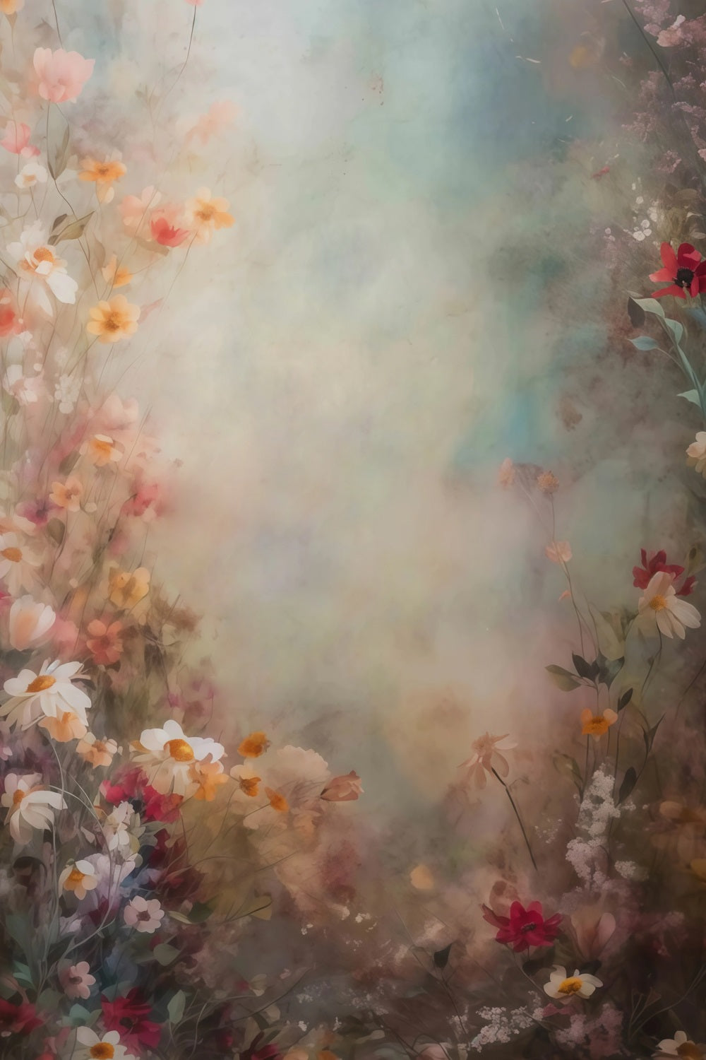 Fine Art Backdrop Lush Wildflower Meadow Artistic Backdrops MRR10-60