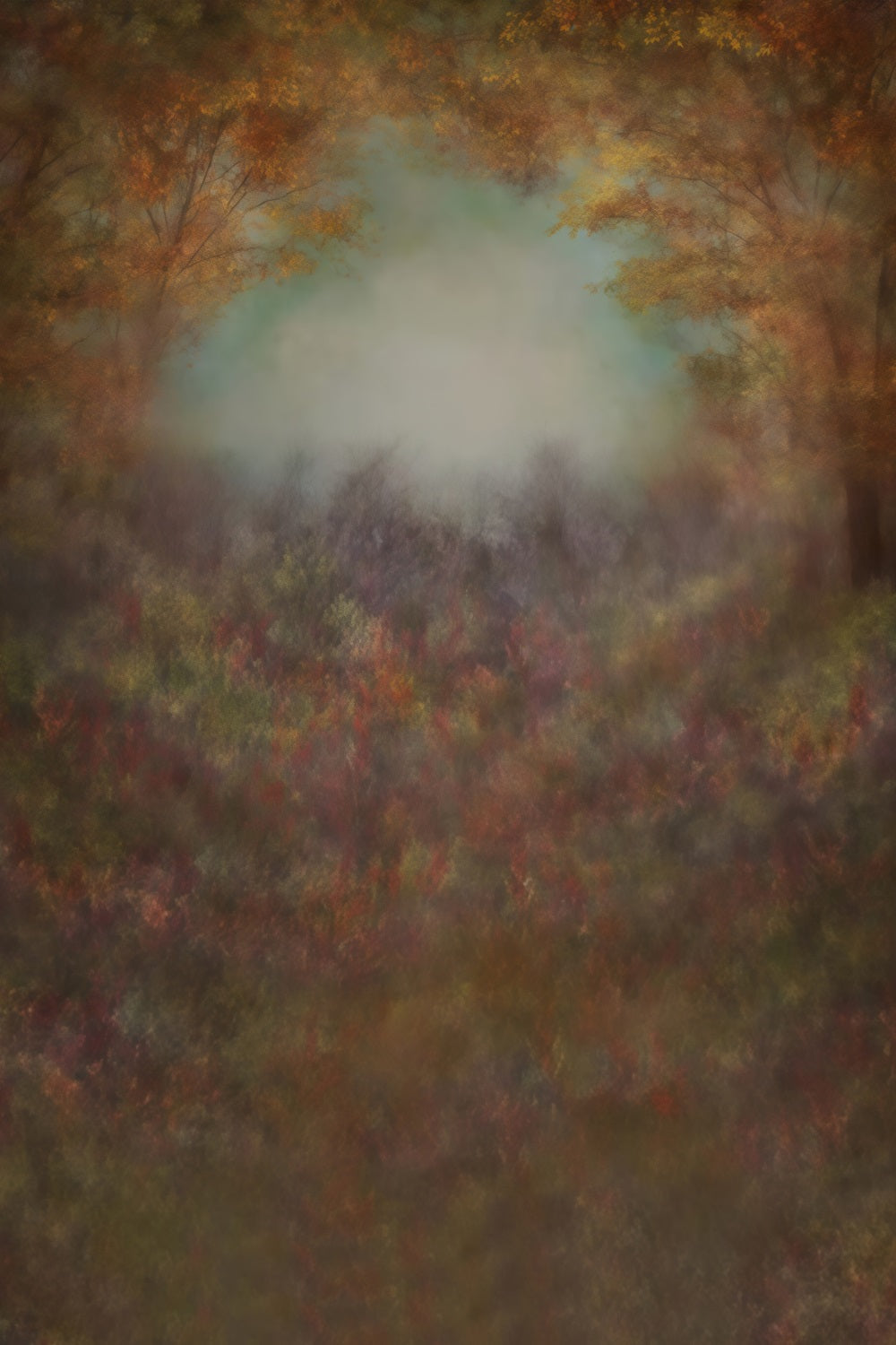 Fine Art Backdrops Autumn Leaves Soft Mist Artistic Backdrop MRR10-61