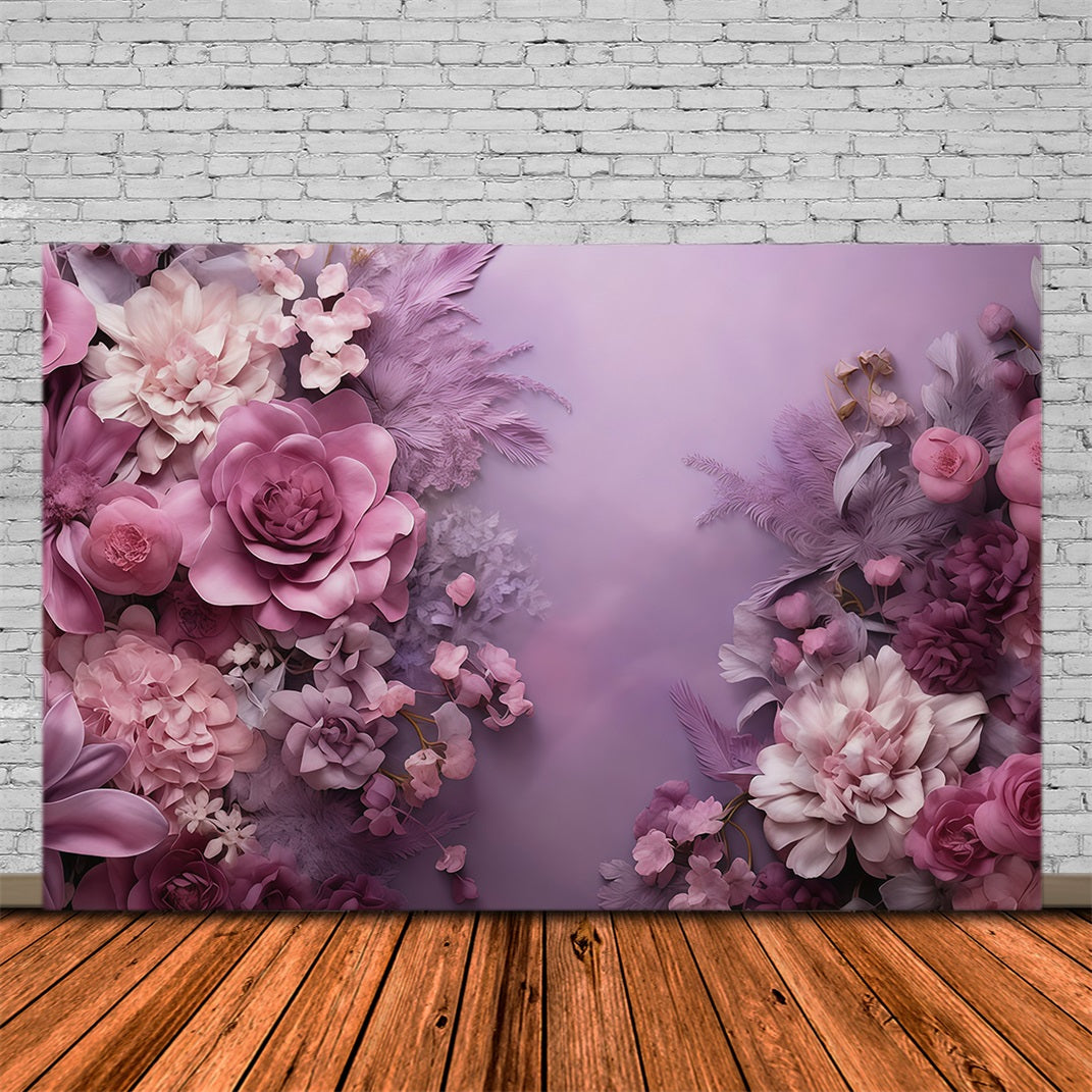 Artistic Backdrops Purple Blossom Bouquet Fine Art Backdrops MRR10-62