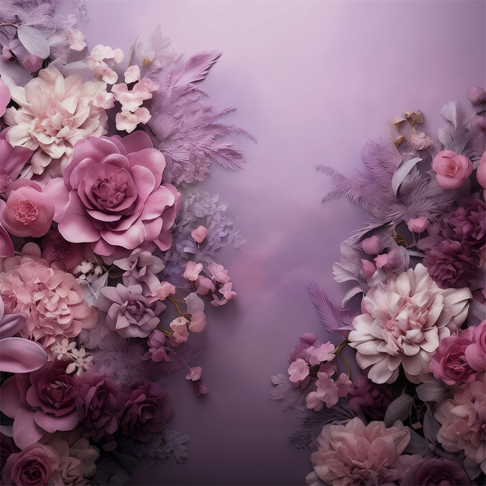 Artistic Backdrops Purple Blossom Bouquet Fine Art Backdrops MRR10-62
