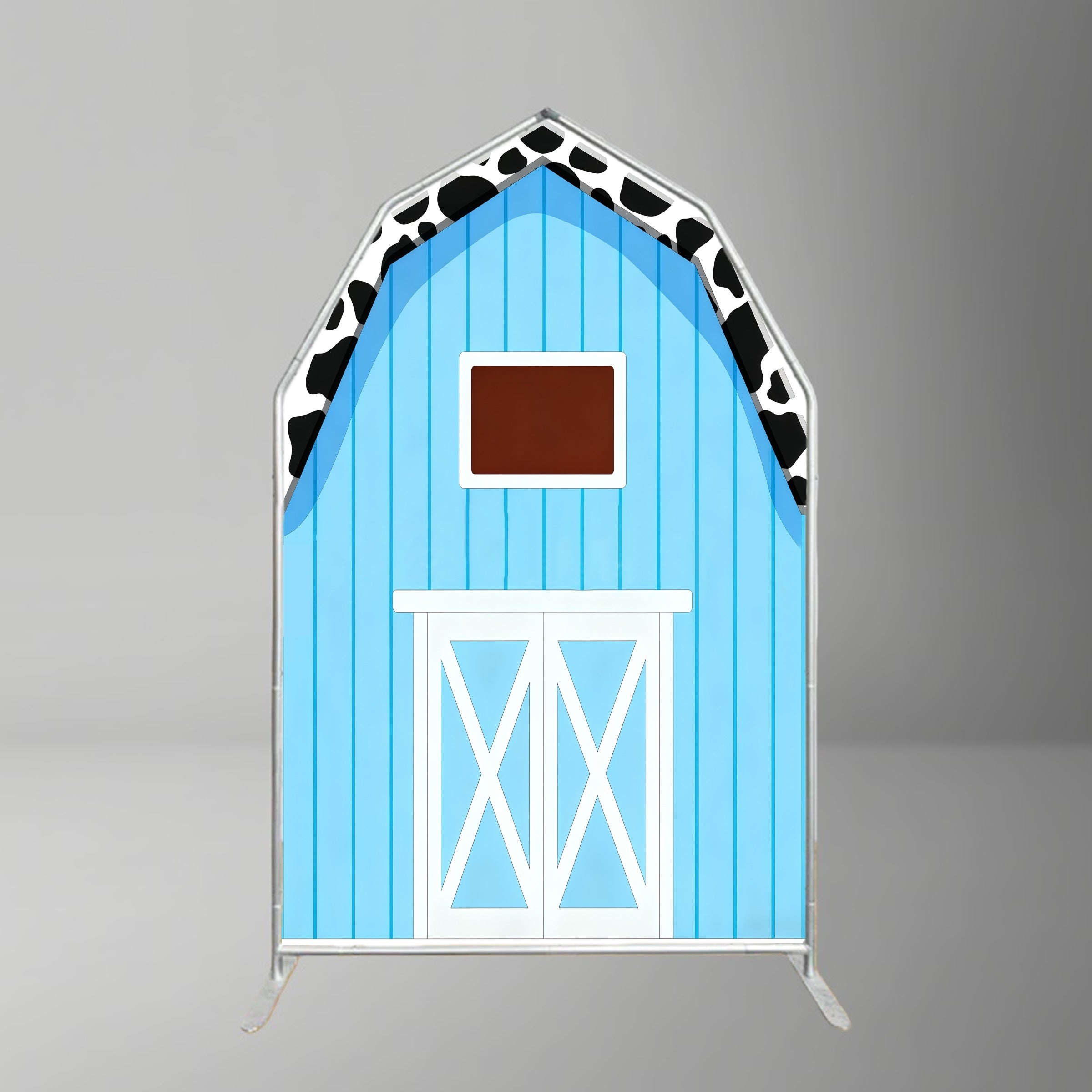 Barn Farm Backdrop Blue Rustic Barn Party Arch Backdrop MRR10-63