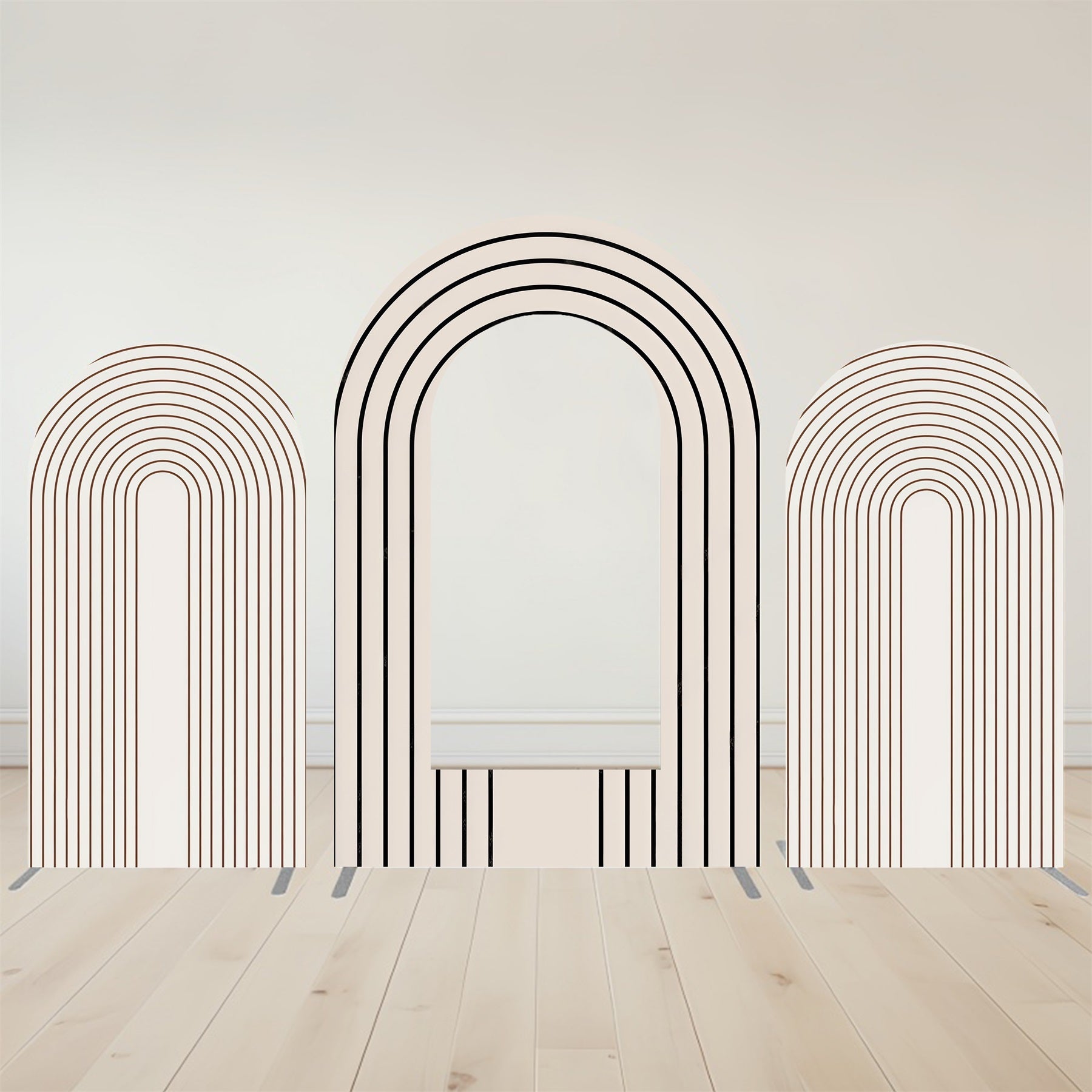 Open Arch Backdrop Minimalist Neutral Line Party Backdrop MRR10-82