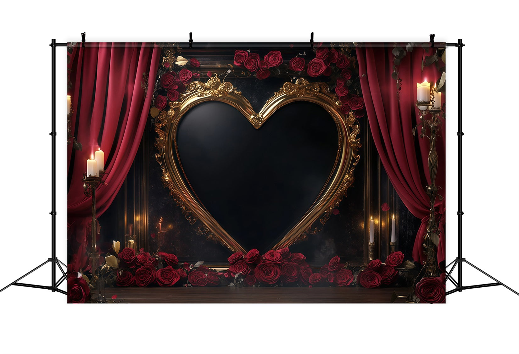 Valentine Heart Backdrop Vintage Love Heart Frame Valentines Backdrop MRR11-117